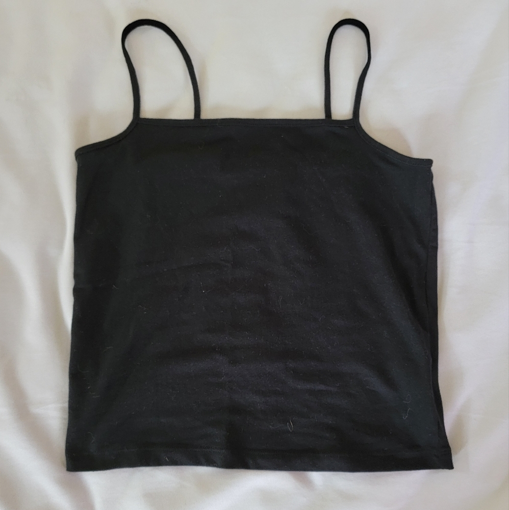 Spaghetti strap black tank top, wild fable, L